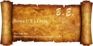 Boszi Ellina névjegykártya